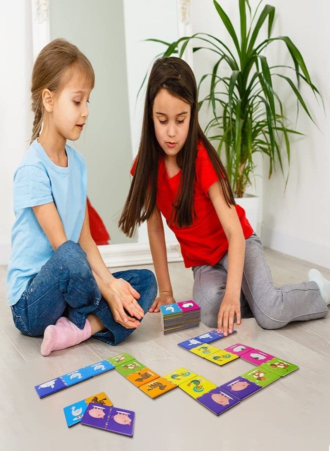 LithoConcepts Double-Side Dominoes Games,Animal Dominoes for Kids Ages 4-8,Super Fun Family Game,Make A Great Gift for Preschool,Educational Toys for 3+ Year Old - Image 5